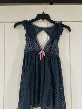 Vintage Betsey Johnson Babydoll Teddy in Navy Size M